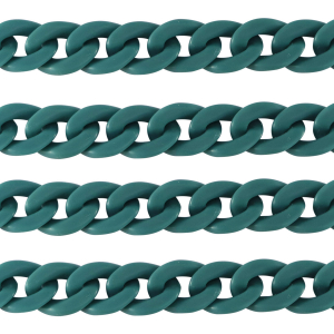 Catena in acrilico 18mm opaca blu petrolio