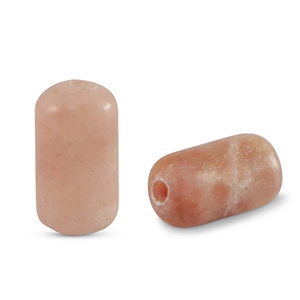 Perline in pietra naturale Diaspro tubo multicolore rosa