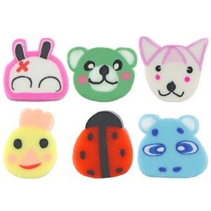 Perline di polimero animali misto multicolore