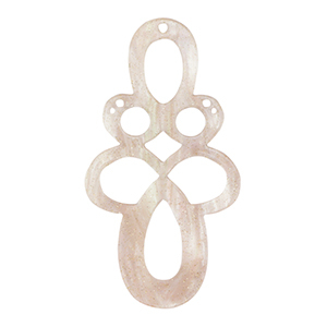 Pendenti in resina barocco glitterato rosa ortensia