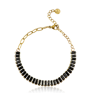 Bracciali in acciaio inossidabile oro-nero