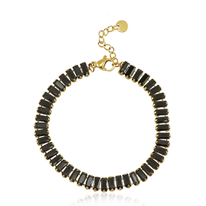 Bracciali in acciaio inossidabile oro-nero