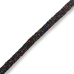 Nastro nero- multicolore glitterato