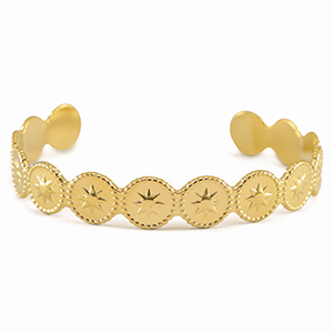 Bracciali in acciaio inossidabile bangle stella oro