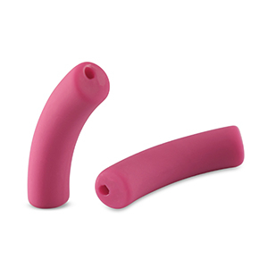 Perline in acrilico tubo opaca rosa magenta