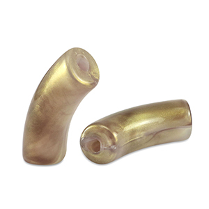 Perline in acrilico tubo lucida talpa oro