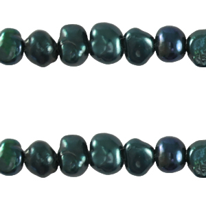 Perle di acqua dolce 4-5mm pepita blu pavone