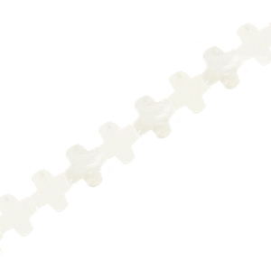 Perline di conchiglia croce bianco