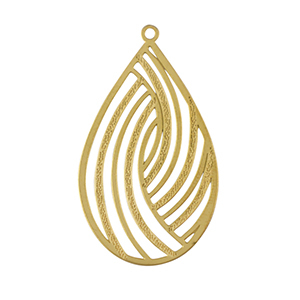 Ciondoli in acciaio inossidabile boh&eacute;mien goccia oro