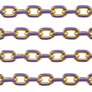 Componenti in acciaio inossidabile a rol&ograve; ovale anchor cable links oro-viola