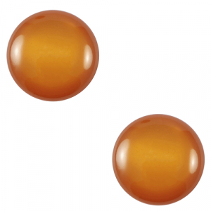 Cabochon Polaris Elements 12 mm classico Lucido arancione raccogliere-marrone