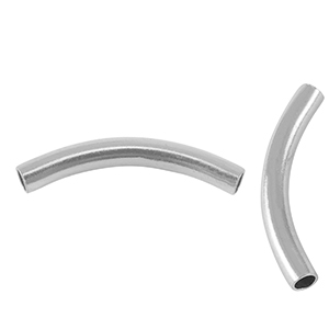 Perline in acciaio inossidabile tubo 30mm argento