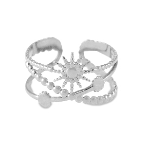 Anelli in acciaio inossidabile argento