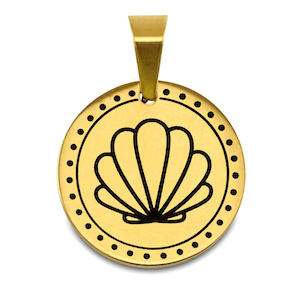 Ciondoli in acciaio inossidabile conchiglia oro