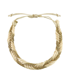 Braccialetti alla moda beige-oro