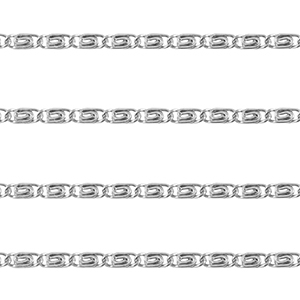 Componenti in acciaio inossidabile catena a rol&ograve; maglia corda argento