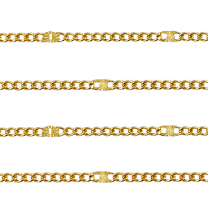 Componenti in acciaio inossidabile catena a rol&ograve; grumetta oro