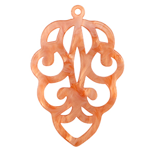 Pendenti in resina rosso corallo