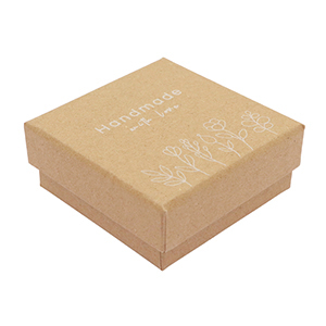 Confezione regalo "handmade with love"&nbsp;fiori marrone