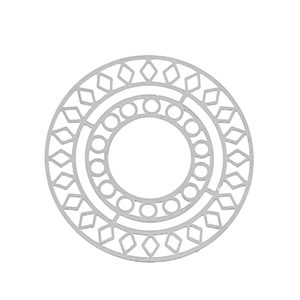 Ciondoli in acciaio inossidabile boh&eacute;mien 30mm argento