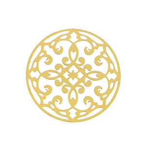 Ciondoli in acciaio inossidabile boh&eacute;mien 28mm oro