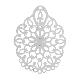 Ciondoli in acciaio inossidabile boh&eacute;mien argento