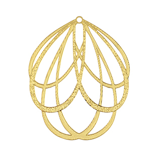 Ciondoli in acciaio inossidabile boh&eacute;mien fiore oro