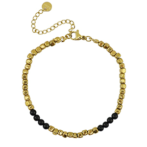 Bracciali in acciaio inossidabile oro-nero