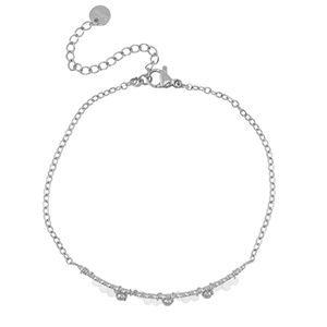 Bracciali in acciaio inossidabile argento-bianco