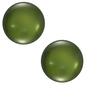 Cabochon Polaris Elements 12 mm classico Lucido verde muschio
