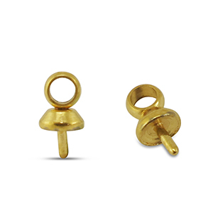 Componenti in acciaio inossidabile terminale per perline oro