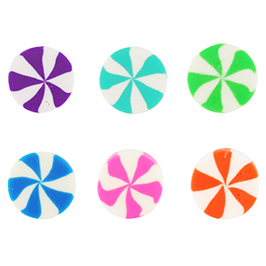 Perline di polimero il twist multicolore