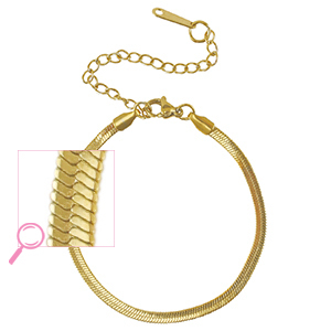 Bracciali in acciaio inossidabile serpente oro
