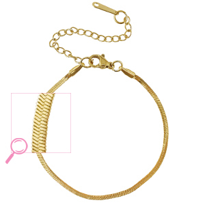 Bracciali in acciaio inossidabile serpente oro