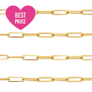 Componenti in acciaio inossidabile catena grumetta oro