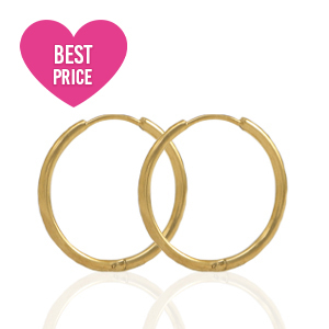 Orecchini in acciaio inossidabile a cercio 17mm oro