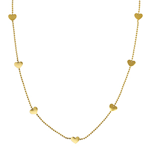 Collane in acciaio inossidabile cuore oro