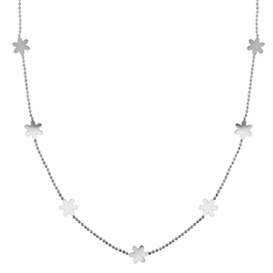 Collane in acciaio inossidabile fiore argento