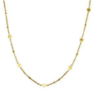 Collane in acciaio inossidabile fiore oro