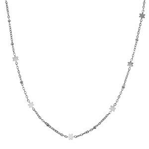 Collane in acciaio inossidabile fiore argento