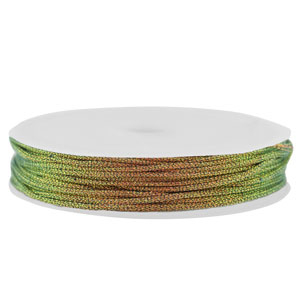 Coda di topo intrecciato 0,8mm multicolore-arancione verde metallico