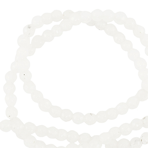 Perline in pietra naturale 3mm sfaccettate effetto bianco delicato