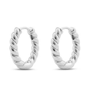 Orecchini in acciaio inossidabil a cerchio argento