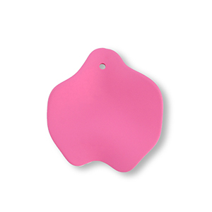 Ciondoli in acrilico foglia rosa magenta