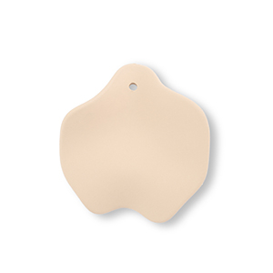 Ciondoli in acrilico foglia beige scuro