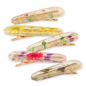 Accessori per capelli clip per capelli mix di fiori secchi colori misti