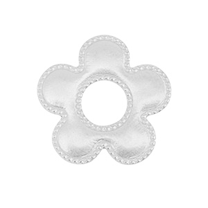 Ciondoli/distanziatore in acciaio inossidabile fiore argento