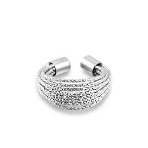 Anelli in acciaio inossidabile argento