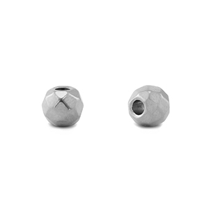 Perline in acciaio inossidabile 6mm argento