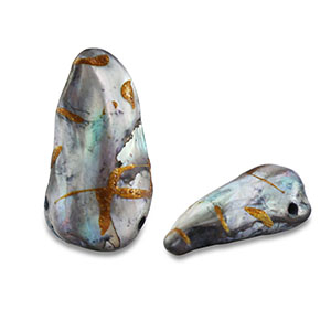 Perle di acqua dolce irregolare grigio scuro-marrone